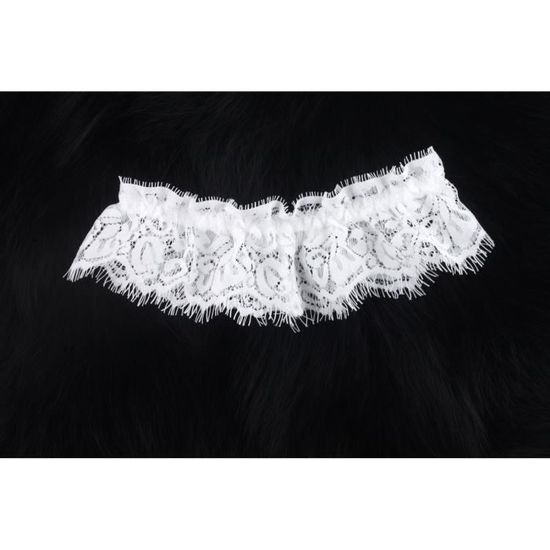 Ensemble Porte-jarretelles En Dentelle Noire Taille Haute – Avec Baleines Et Culotte Assortie – 6 Bretelles – Tailles S à XXL