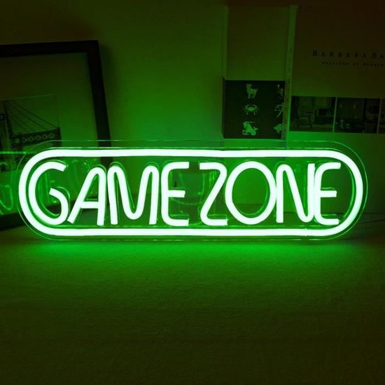 Décoration Néon USB Panneau Néon Gamer Looklight En Forme De Manette - USB, Intensité Variable | Décoration Chambre Ado Déco Room Adolescent