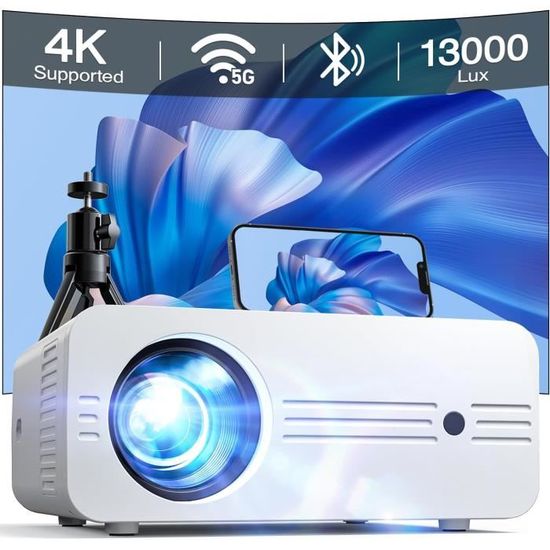 Videoprojecteur 4K Avec Wifi 6 Et Bluetooth 5.4, Projecteur