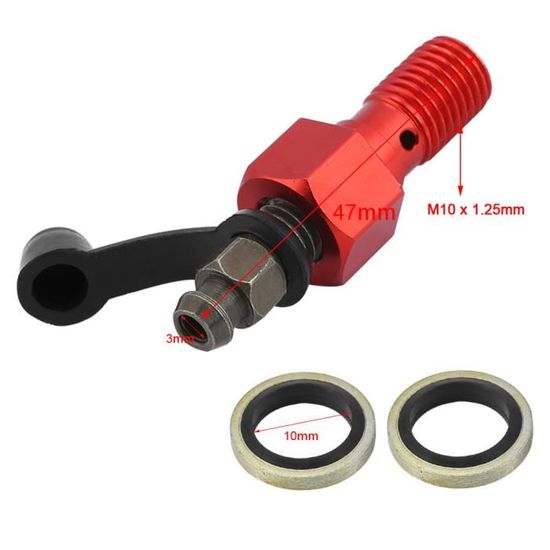 Pasamer Moto Maître Cylindre Étrier Purge M10 * 1.25mm Valve