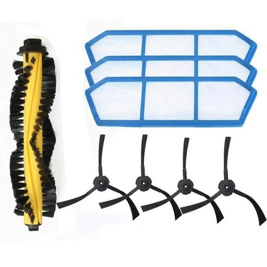 Kit De Pièces De Rechange Pour Robot Aspirateur ILIFE A30 Pro / V10 - 2 Brosses Principales, 1 Rouleau, 2 Latérales, 2 Chiffons, 2 Sacs
