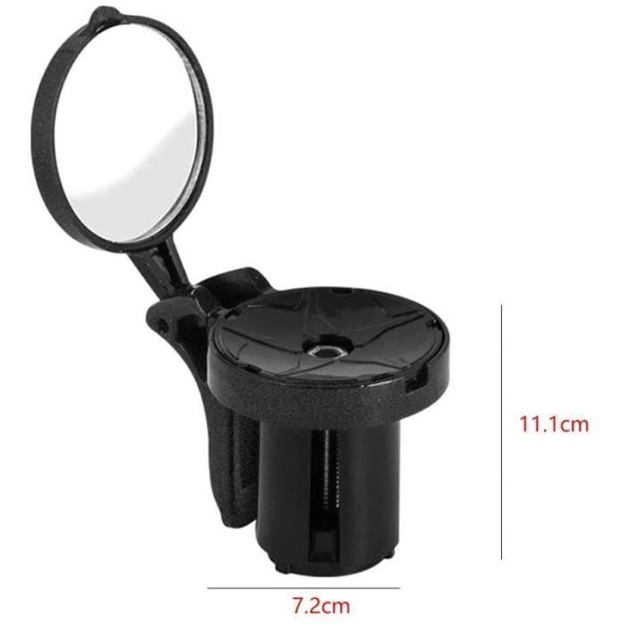 Zueyen Rétroviseur Vélo Poignet – 360° Réglable, Miroir Convexe Avec Poche