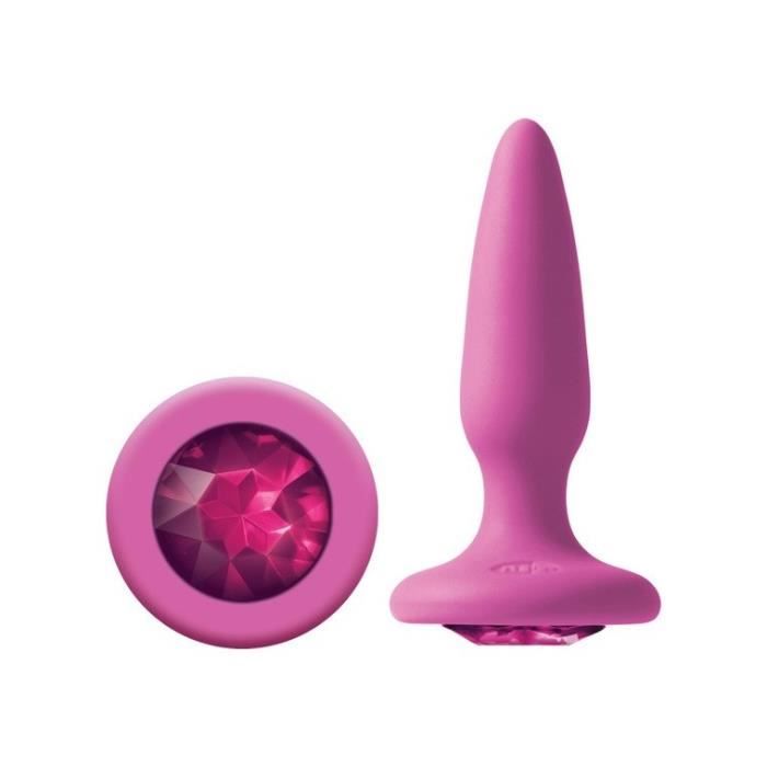 Glams mini plug pierre rose de nsnovelties - taille:U