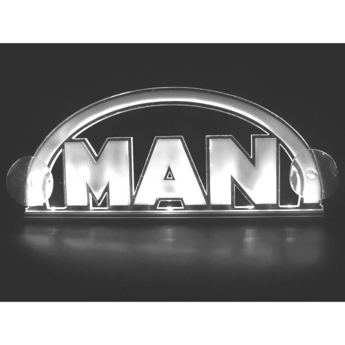Blanc 12V LED Cabine Eclairage Habitacle 3D Plaque Pour Man Camion Fluo Éclairant Table Signe