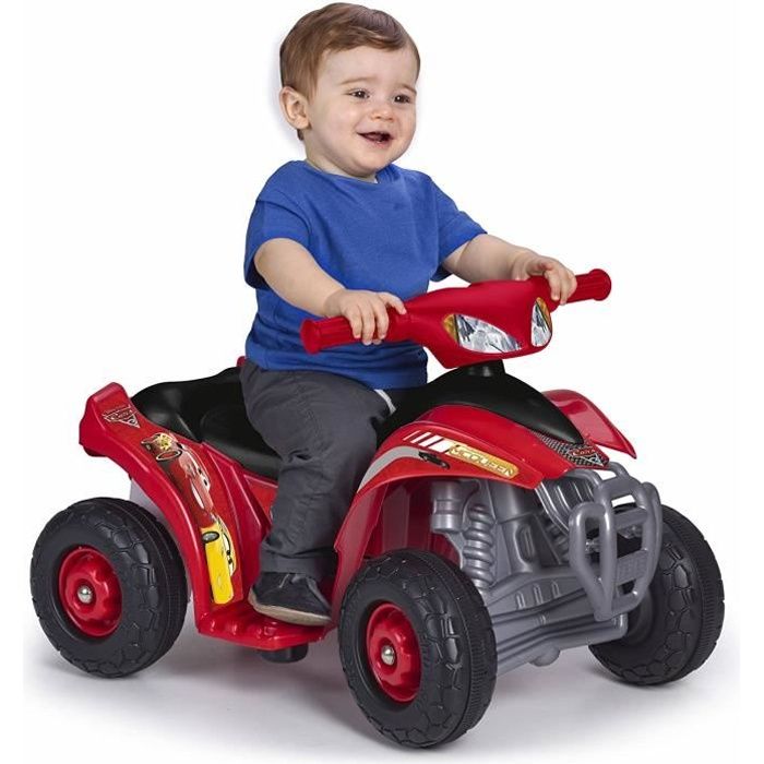 Quad voiture électrique DISNEY CARS flash mcqueen 6V 5 km/h des 12 mois - rouge sport - véhicule enfant garcon idee cadeau noel