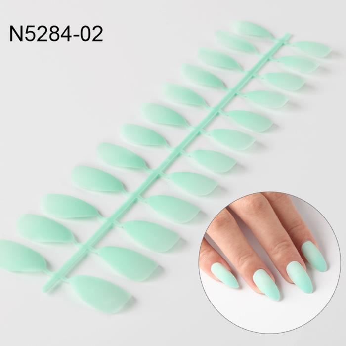 Couleur pure faux ongles longs ensemble conseils artificiels faux ongles art manucure acrylique ke5030