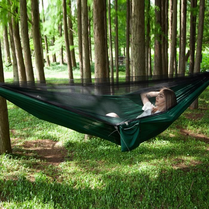 Hamac Nouveau Double Personne Extérieure Voyage Camping Suspendu Hamac Lit Moustiquaire Ensemble HJF90305153D_3780