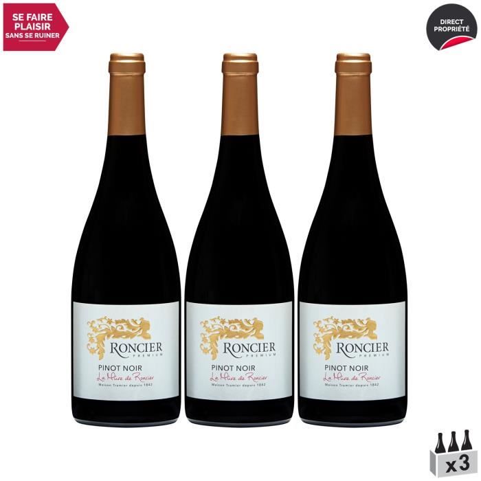 Premium La Mûre de Roncier Rouge 2021 - Lot de 3x75cl - Roncier - Vin Rouge de Bourgogne - Appellation VDF Vin de France - Origine B