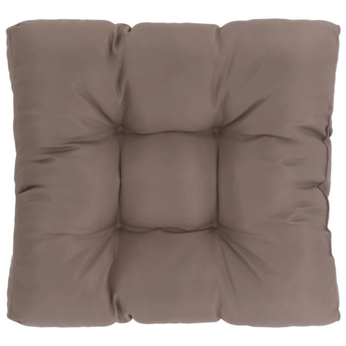 Coussin de siège de jardin Coussin de chaise Fauteuil Jardin Extérieur -Coussin Bain Soleil fauteuil Salon Taupe 60x60x10 cm T ��240