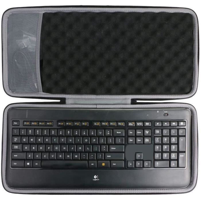 co2CREA Étui de Voyage Rigide Housse Cas pour Logitech K800 Clavier sans Fil avec Rétro-Eclairage296