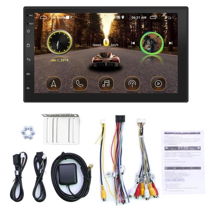 9218S amélioré 2 DIN Android 9.1 autoradio multimédia lecteur vidéo voiture stéréo GPS Navigation Bluetooth USB - Type No Camera