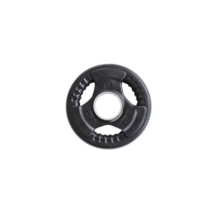 HMSPORT - Disque de poids Olympique en caoutchouc 1,25 kg 1 pièce - Musculation - Poids barre pleine - Équipement sportif - Noir