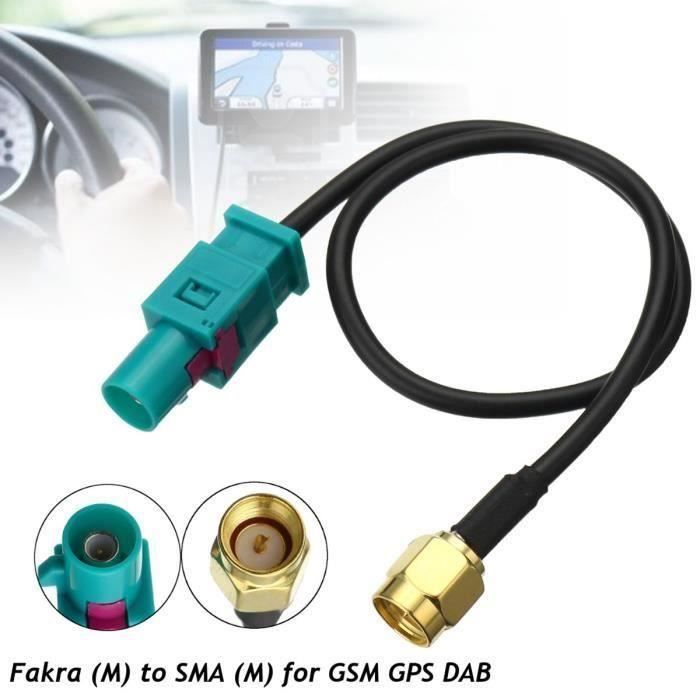 BO 1x Câble Adaptateur d'antenne Fakra Z (M) à SMA (M) Pour GSM GPS DAB