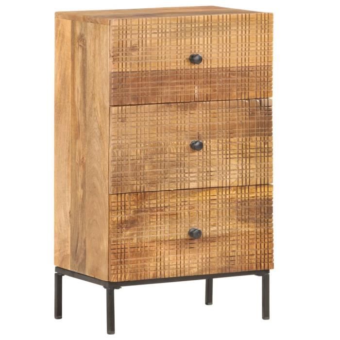 Buffet De Cuisine Haut de gamme - Buffet bas Armoire de cuisine 45x30x75 cm Bois de manguier massif Market® 108233