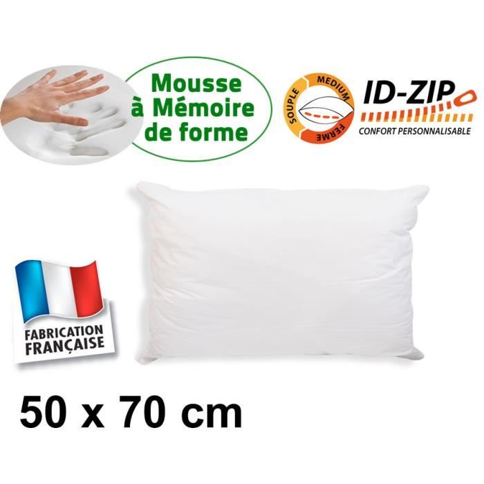 Oreiller mémoire de forme 50x70cm