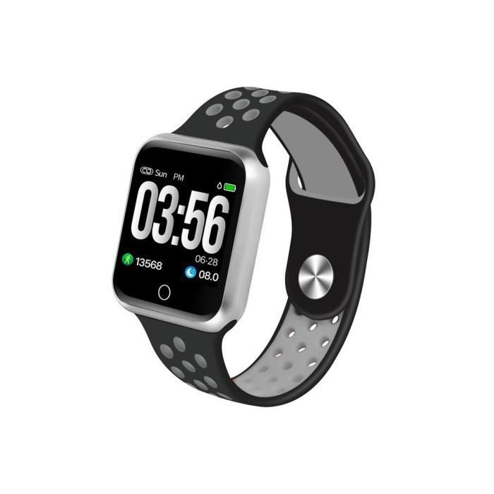 Montre connectée sport X-Fit - Bluetooth - IP67 - cardiofréquencemètre - multisport - Gris - Cellys