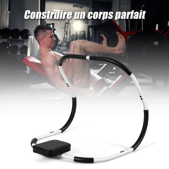 COSTWAY Appareil pour Abdominaux Portable AB Trainer Repose Tête Chargeable 100kg pour Maison Bureau Salle de gym Argent+noir