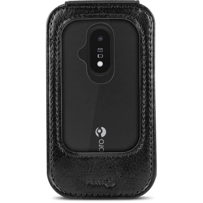 DORO 7988 Case - Coque de protection pour téléphone portable DORO 6040, 6060, 7030 - Simili cuir - N