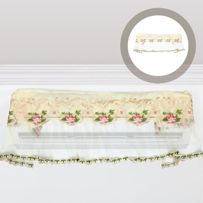 Couvercle climatiseur Motif de fleurs Dentelle Climatisation Protecteur panneau lateral habitation mobile - amenagement interieur
