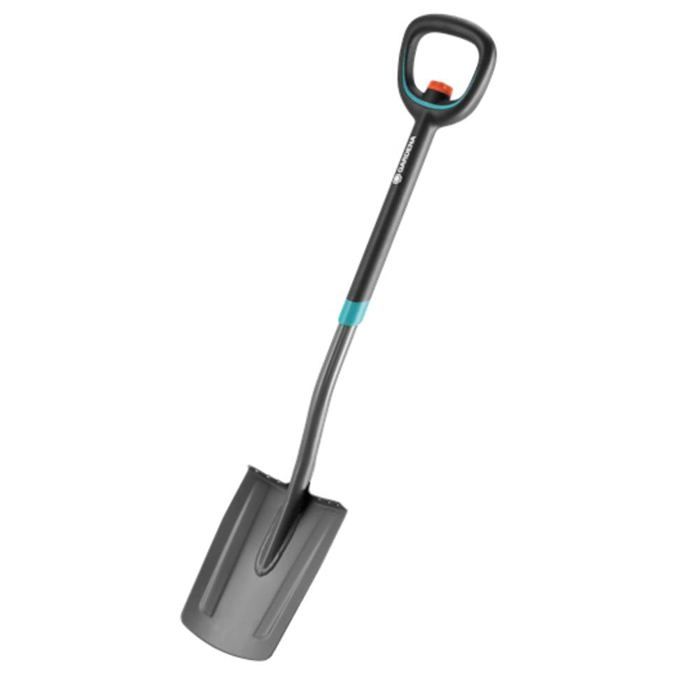 GARDENA Bêche télescopique à bord droit ErgoLine® – 106-126cm – Poignée ergo en D – Lame acier trempé – Garantie 25 ans (17020-20)
