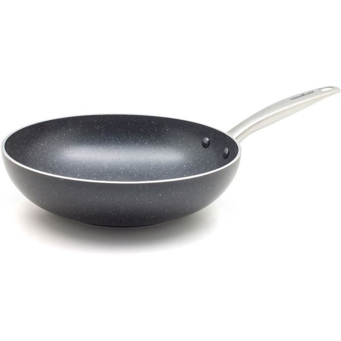 GREENCHEF Berlin Rocks Wok - Tous feux + induction - Ø 28 cm - Céramique