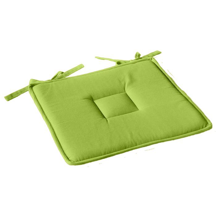 Galette de chaise carrée - VERT ANIS