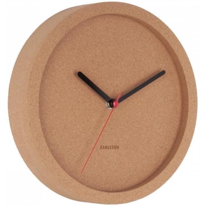 Horloge en liège Tom 26 cm -