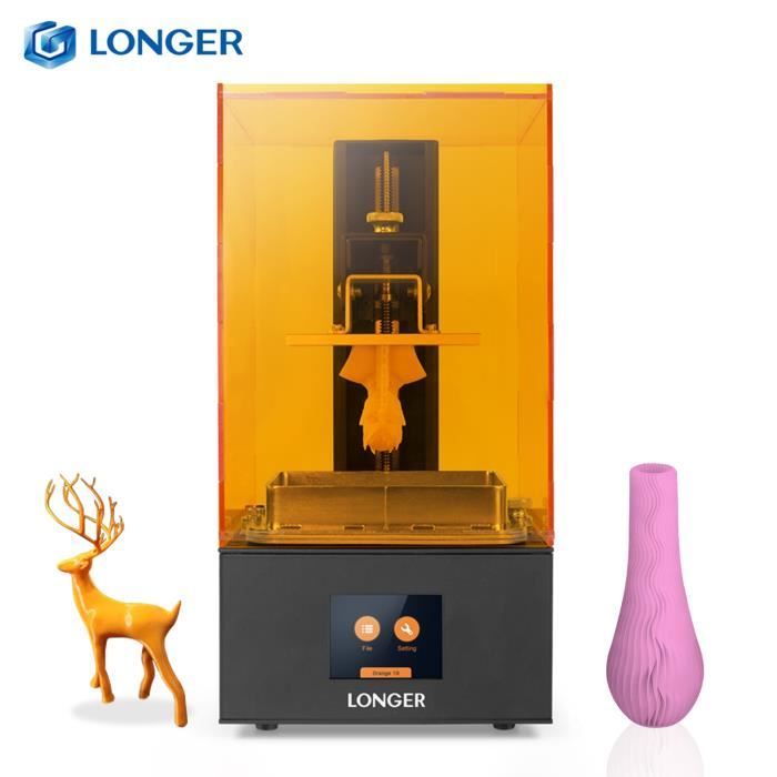 Imprimante de résine LCD UV 10 orange plus longue Photocuring 3D Printer avec écran tactile couleur de 2,8 pouces Impression