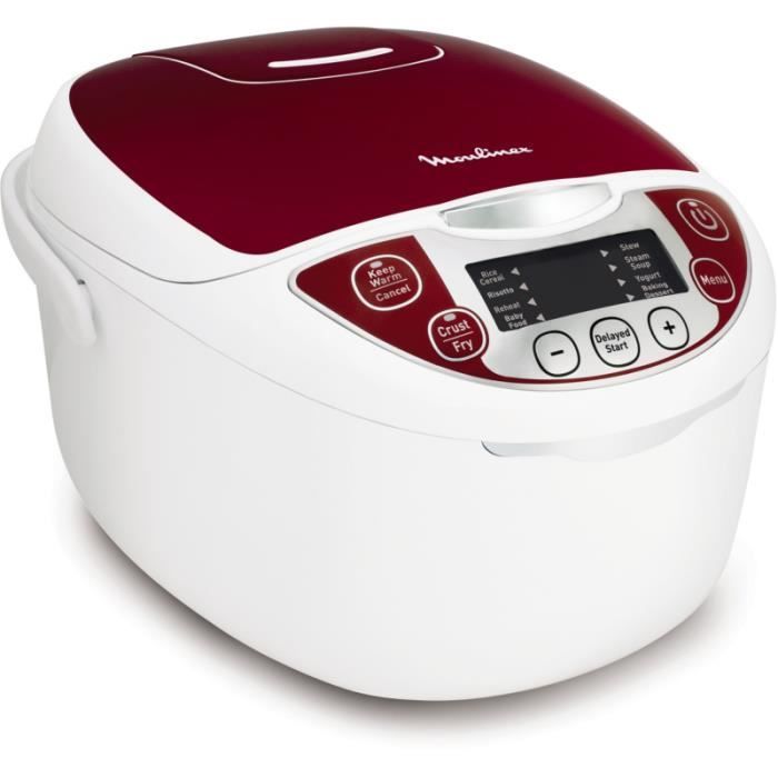 Multicuiseur Moulinex 12 EN 1 ROUGE MK705111 • Cuiseur - Mijoteur • Cuisine et cuisson