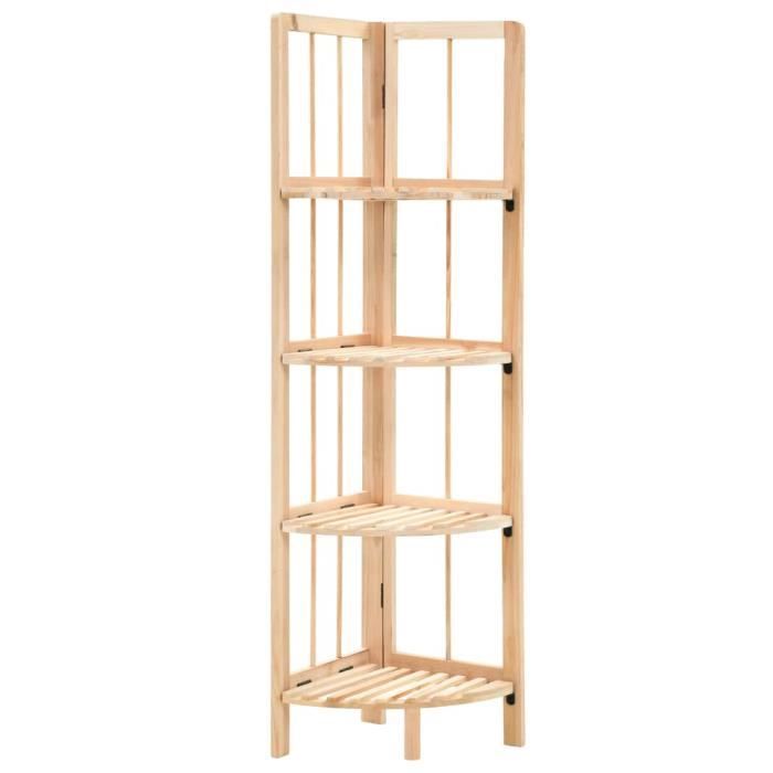 Étagère d'angle Bois de cèdre 27 x 27 x 110 cm