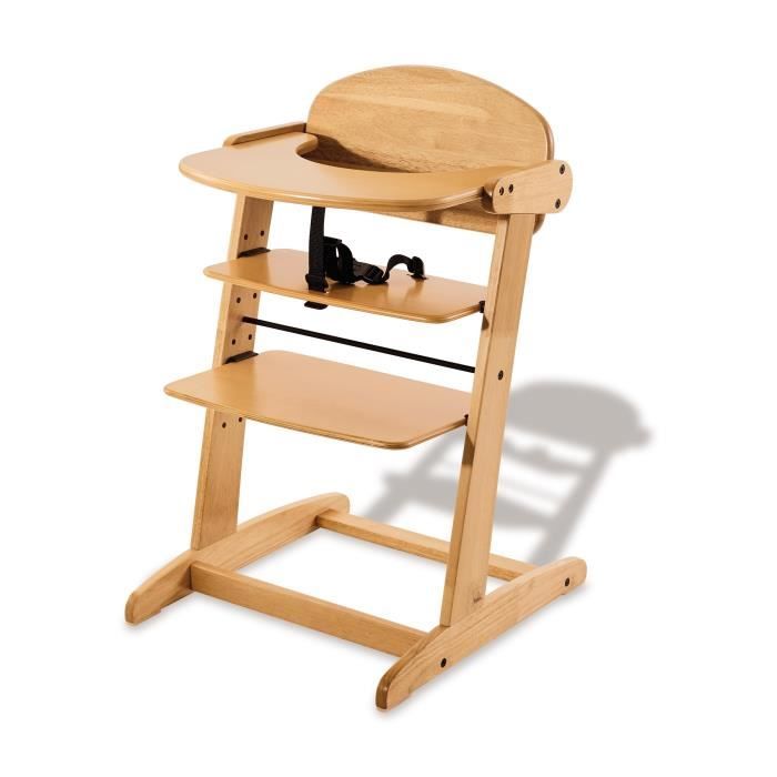 Chaise évolutive 'Bruno' Bois massif laqué nature