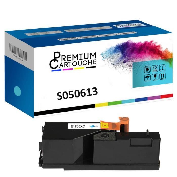 Toner C13S050613 Cyan Compatible pour Epson Aculaser C 1700 Epson Aculaser C 1700 Series Epson Aculaser C 1750 N Epson Aculaser C 17