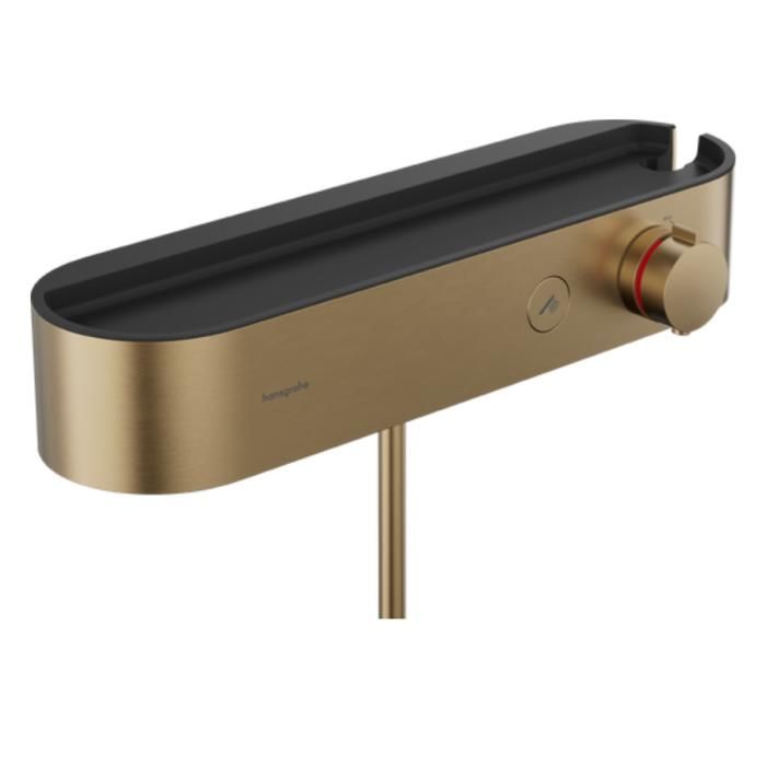 Mitigeur thermostatique de douche - HANSGROHE - ShowerTablet Select 400 - Bronze brossé - Installation murale - 16 3 l/min