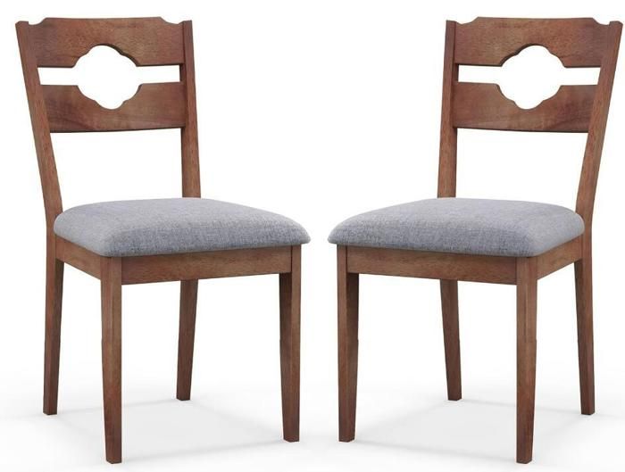 Chaises de Salle à Manger - RELAX4LIFE - Bois d'Hévéa - Chaise de