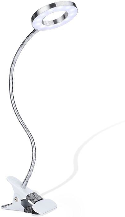 Lampe De Maquillage LED Portable à Pince - Lumière Froide/Chaude Réglable Pour Tatouage & Extensions Cils