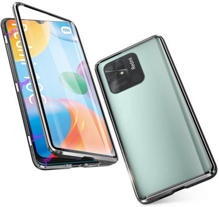 Coque 360 Magnétique Verre Trempé Pour Redmi 10A, Note 9, Etc. - Protection Complète