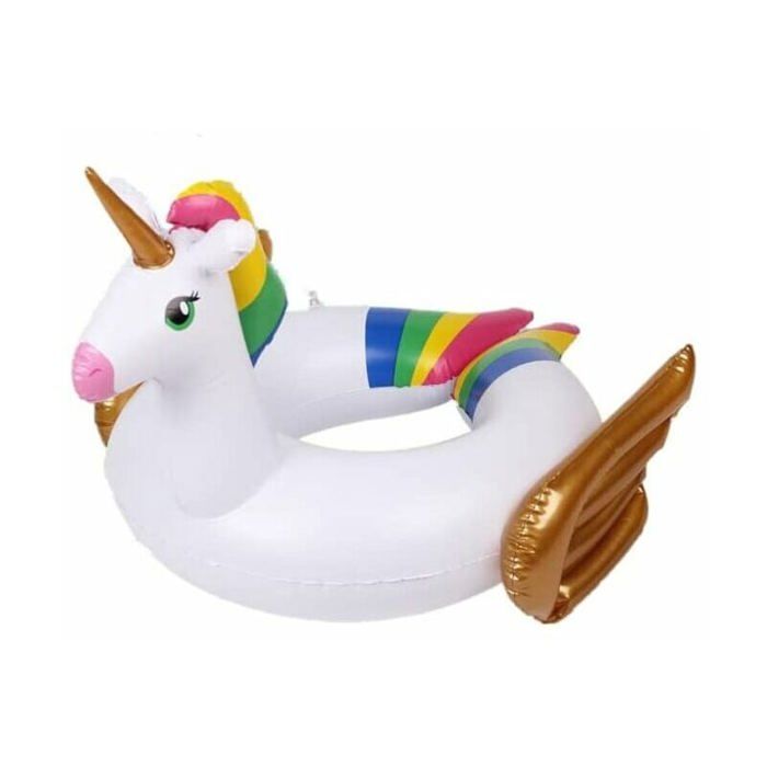 Bouée Licorne Bébé Piscine - Siège Flottant Gonflable 1-6 Ans - Auvent Amovible