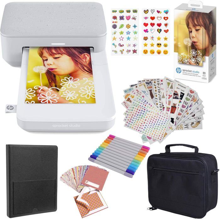 Zink Kit Créatif Pour Photos Instantanées | Album + Autocollants + Marqueurs | Personnalisation Fun