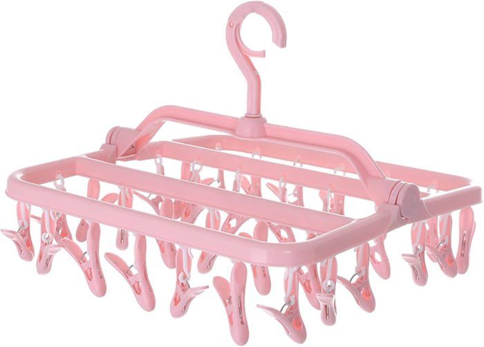 Etendoir Chaussette Etendoir Linge avec 32 Pinces Sechoir a Linge Pliant Suspendu Etendoir Linge Interieur Extérieur