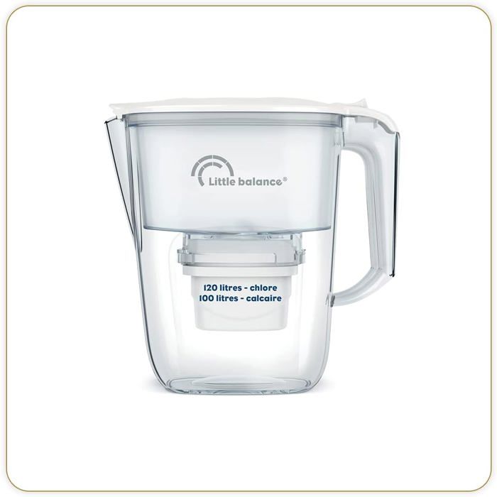 Carafe Filtrante Aqualogis Harmony 2.6L - Pour Porte De Réfrigérateur - Réduit Chlore, Calcaire Et Microplastiques - Cartouche Pure+