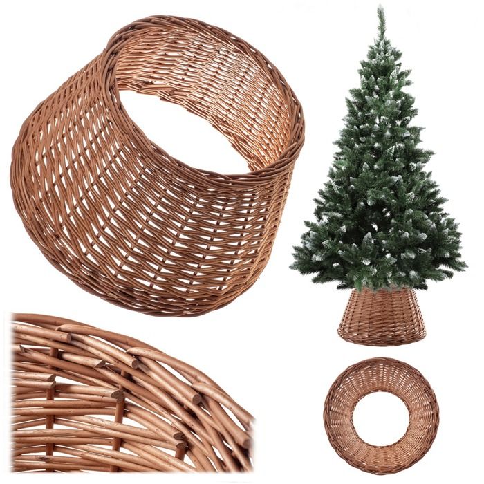 Jupe de Sapin de Noël en Osier Naturel KADAX - Élégance et Durabilité