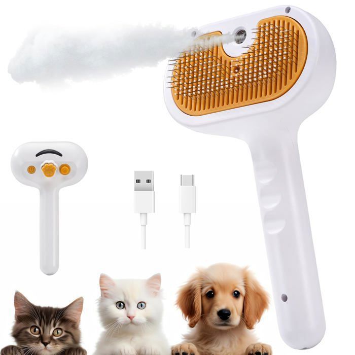 Comparer les prix de Brosse  vapeur pour chat - Outil de toilettage autonettoyant rechargeable 2025 pour chats et chiens pour lpilation et le