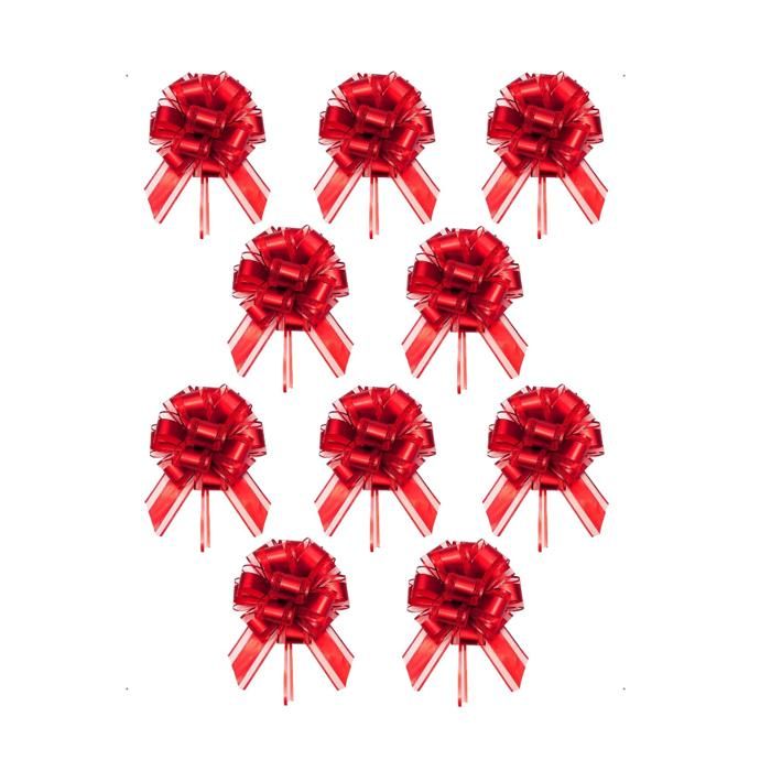 Lot De 10 Nœuds à Tirer Pour Décoration De Noël