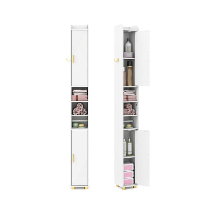 Armoire de salle de bain haute étroite 20 x 20 x 179 cm organiseur avec