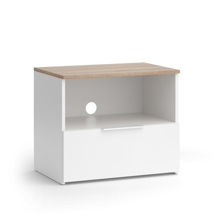 Meuble TV Wido 60x50cm avec tiroir Blanc/Sonoma Vicco 56265 Meuble TV Wido 60x50cm avec tiroir Blanc/Sonoma Vicco 56265