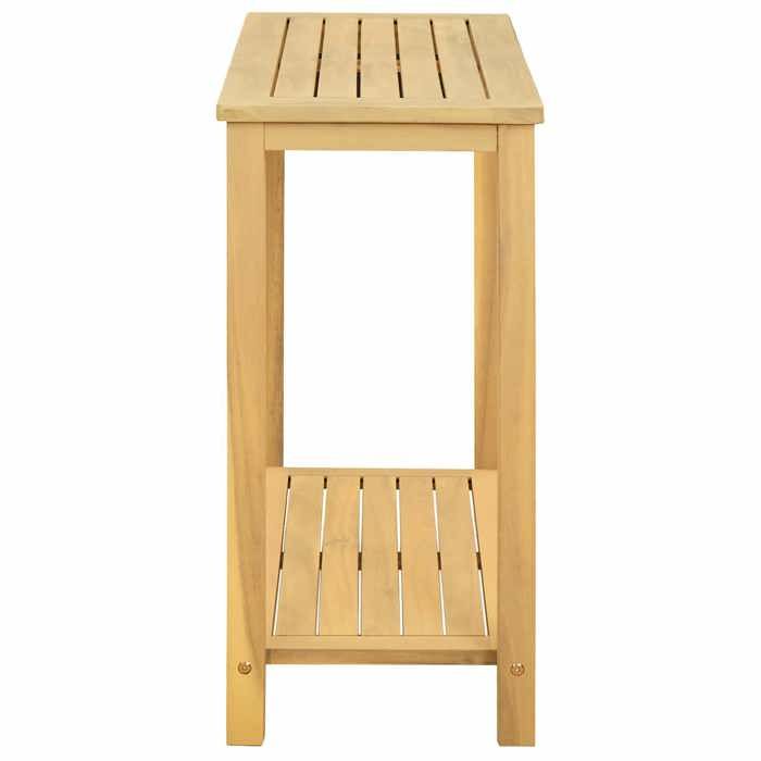 En PromotionTABLE 2/4 PERSONNES - Table console de jardin - SHIELD - Table cuisine - Acacia clair 80x35x75cm 2222265