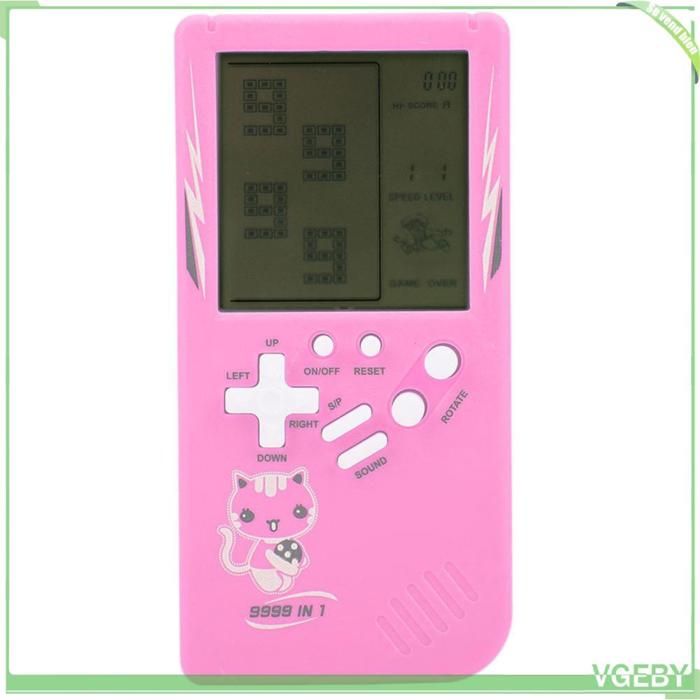 Fafeicy Console de jeu classique Console de Jeu Portable Console de Jeu de Poche Grand Écran Jouets de jouets talkie-walkie Rose