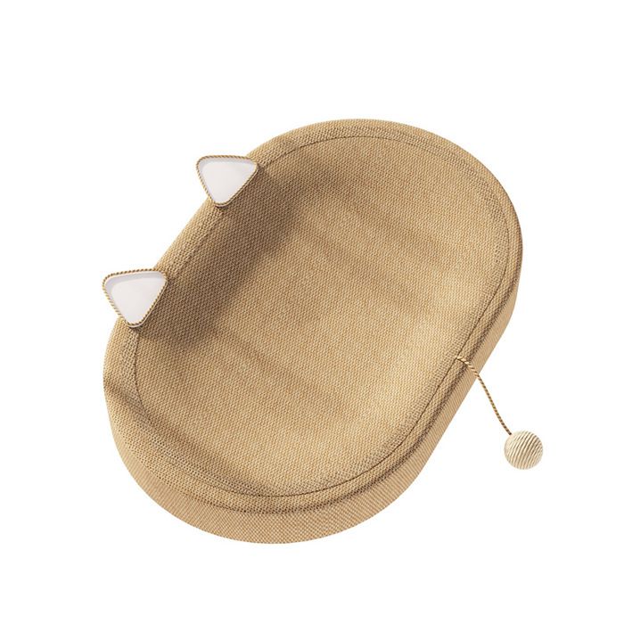 Griffoir nid pour chat ovale en sisal format XXL résistant anti-effilochage avec balle de jeu Griffoir nid pour chat ovale en sisal format XXL résistant anti-effilochage avec balle de jeu