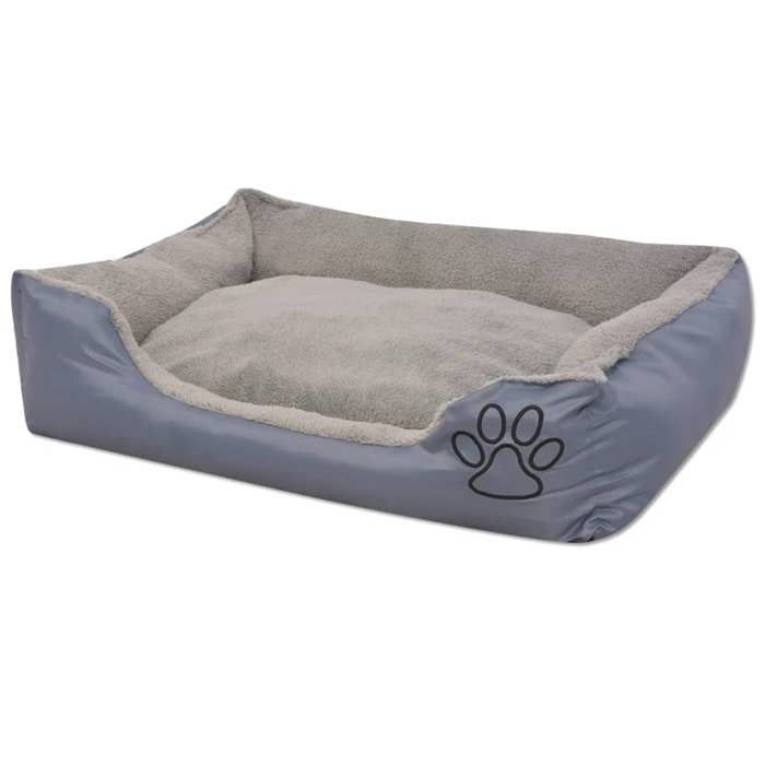 Lit pour chiens avec coussin rembourré Taille S élégant - vidaXL - gris - 50 x 38 x 17 cm 441zpw40c