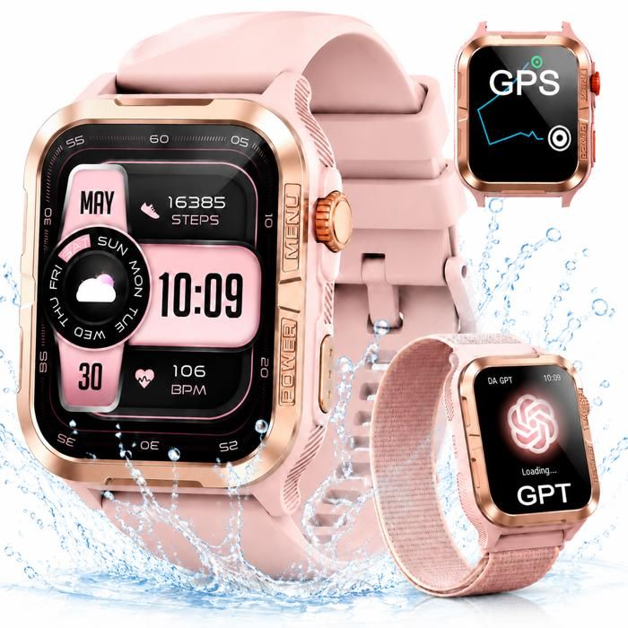 GPS Montre Connectée Femme-BLACKVIEW- Appel Bluetooth 600mAh 1 83 100+ Sports Cardio Stress Cycle menstruel Pour Android iOS GPS Montre Connectée Femme-BLACKVIEW- Appel Bluetooth 600mAh 1 83 100+ Sports Cardio Stress Cycle menstruel Pour Android iOS